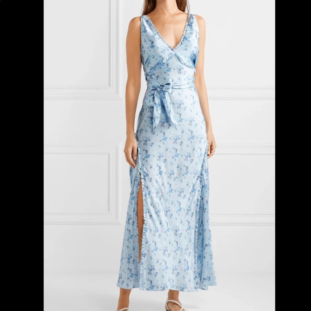 LoveShackFancy Kendall Maxi Dress in Mystical Blue